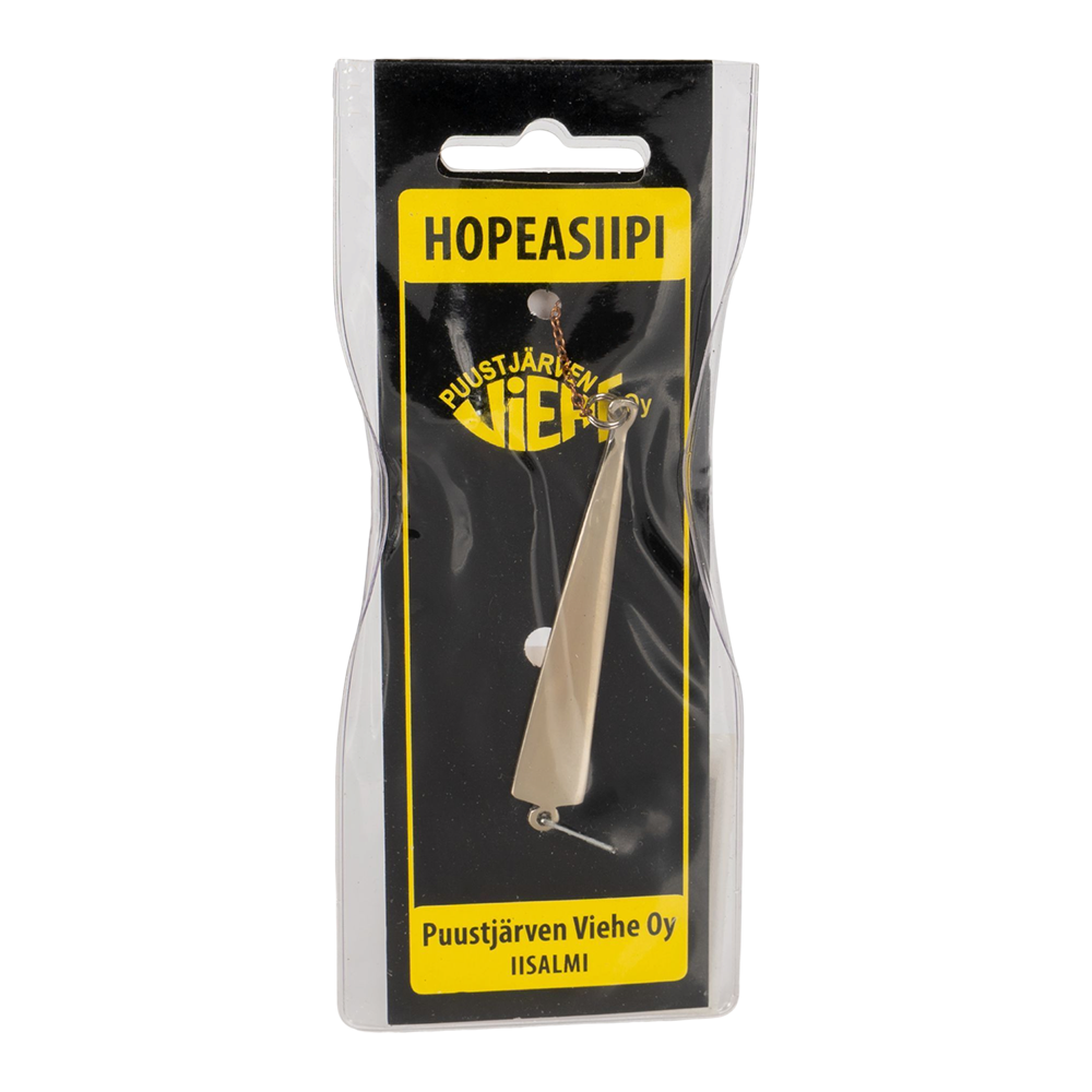 Блесна Puustjarven Hopeasiipi 60мм, 7гр, цвет (Hop/Mes) цепочка-крючок. Фото №1