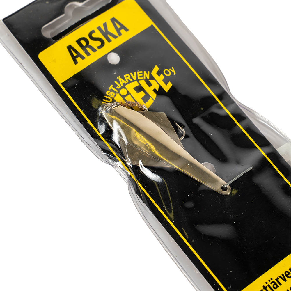 Блесна Puustjarven Arska 55мм, 10гр, цвет (Hop/Mes) цепочка-крючок. Фото №3