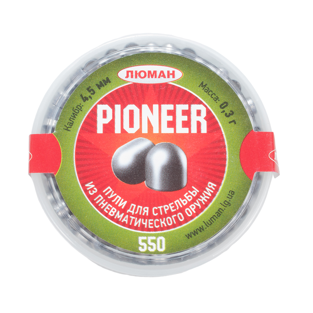 Пуля пневматическая "Pioneer", 0,3 г. 4,5 мм. (550 шт.) (60 в упаковке). Фото №1