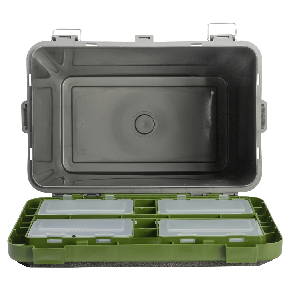 Ящик рыболовный зимний односекционный серый/хаки (HS-IB-19-GH-1) Helios. Фото №4