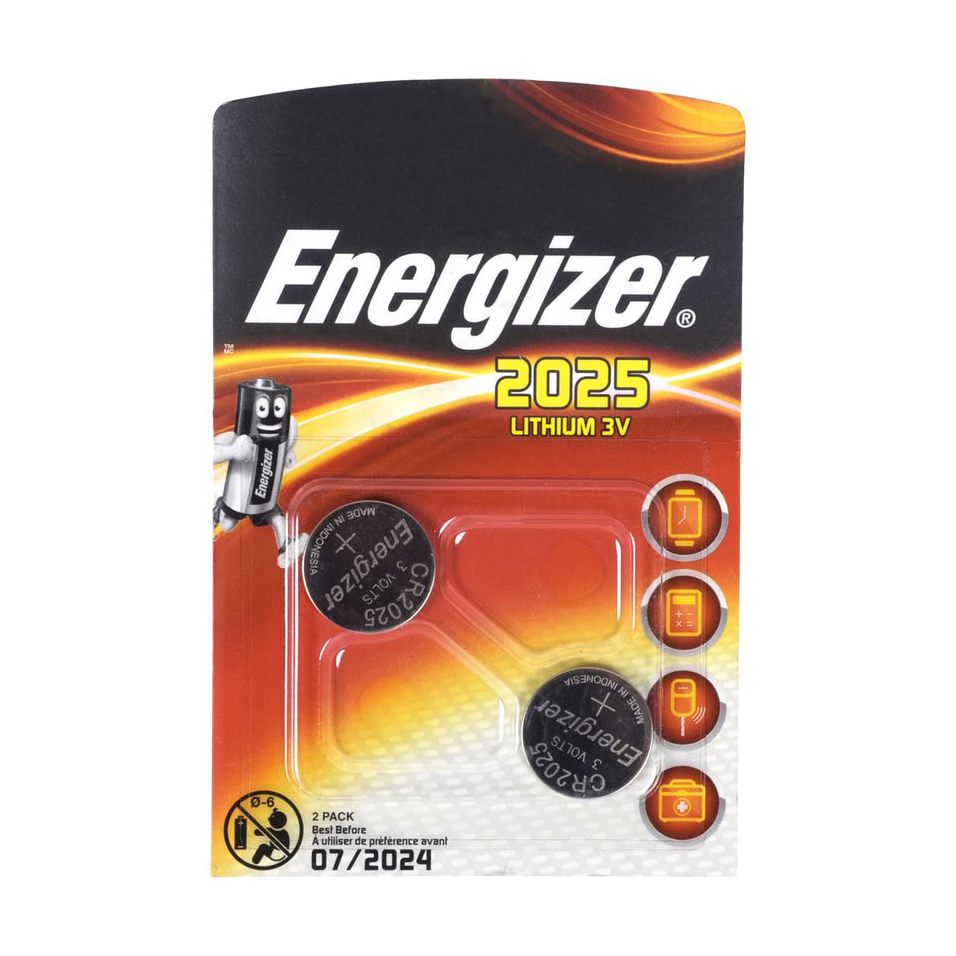 Батарейка Energizer Miniatures Lithium CR2025 FSB2/10. Фото №1