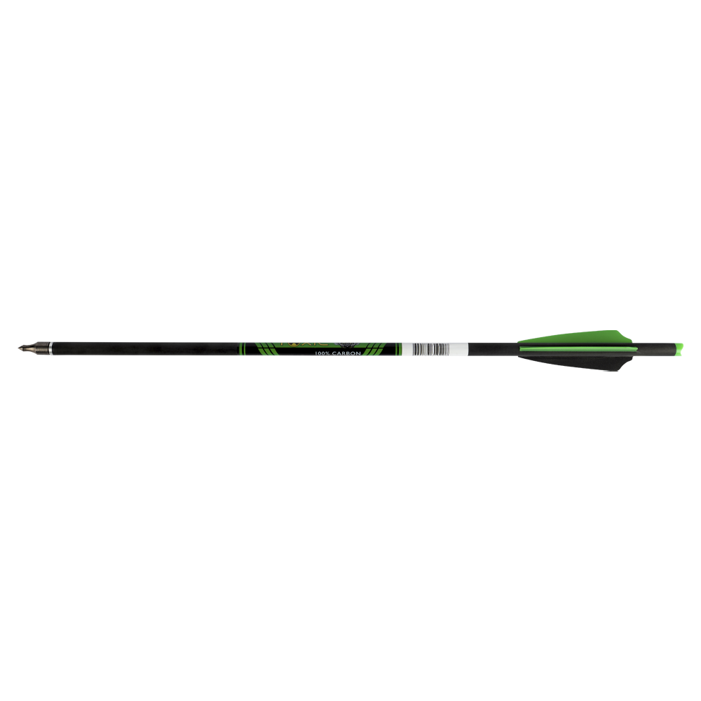 Стрела арбалетная карбоновая Centershot Toxic Carbon 16" Half Moon Nock. Фото №1