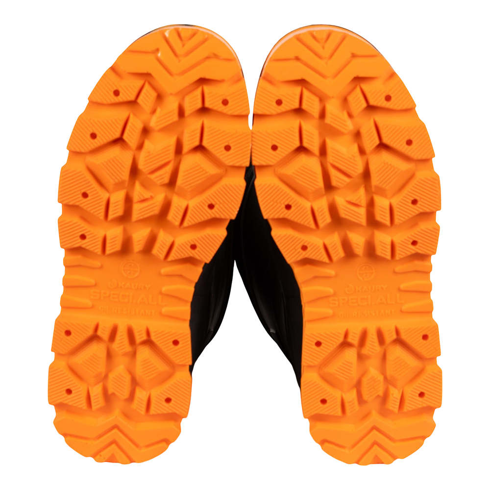 Сапоги KAURY PRESIDENT ЭВА (подошва ПУ, с манжетой, утепленные, PW черно-орнанжевый) р. 41/42. Фото №10