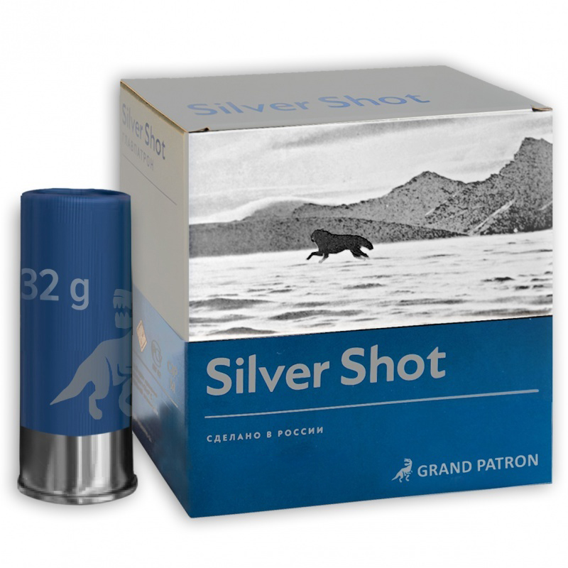 Патрон «Grand Patron» 12/70 БИО № 5, 32гр. SILVER SHOT (в пачке 25 шт.) ( в коробке 250 шт.). Фото №2