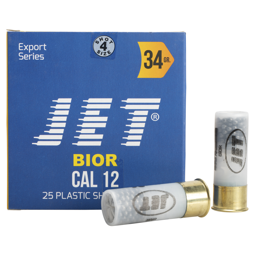 Патрон JET 12/70 Bior № 4 34гр (пач.25шт/короб.250шт). Фото №1