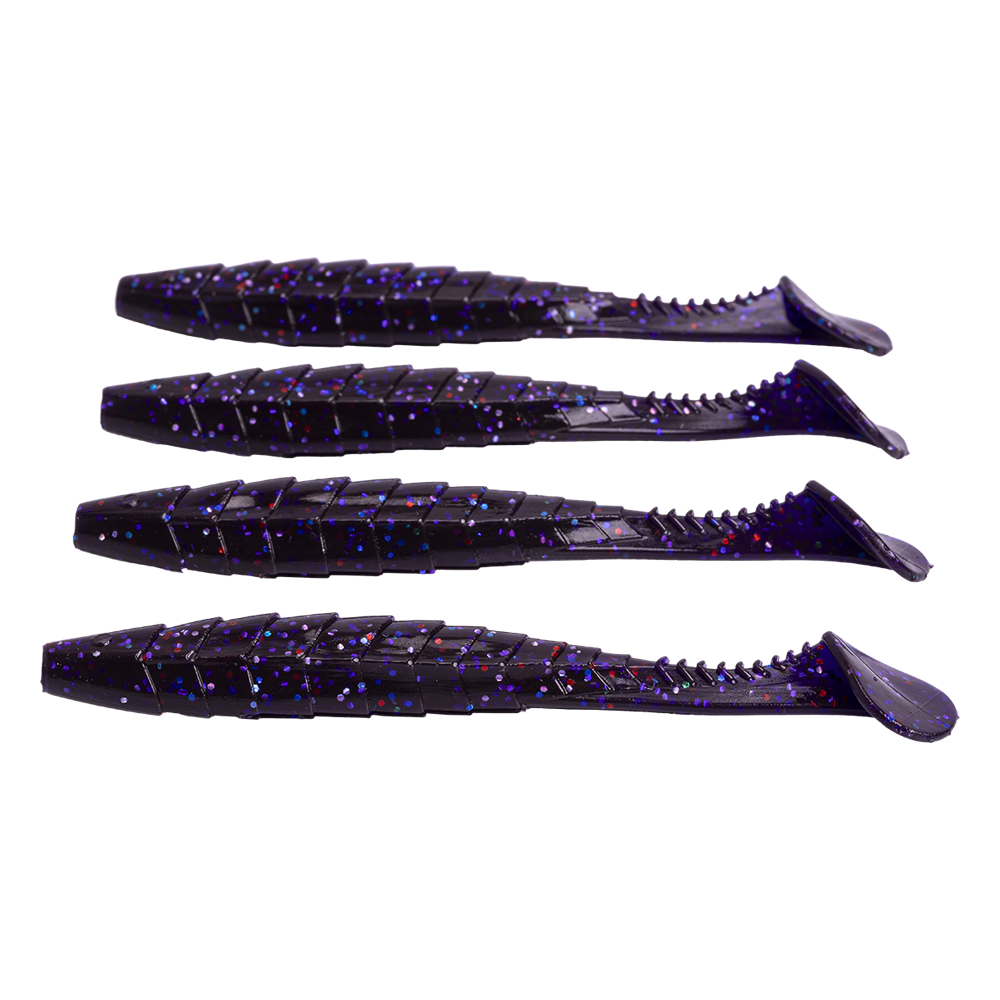 Виброхвост Esox Gekasa 5" 127мм, (4шт. упак.) цвет FK017 Indigo Mix. Фото №5