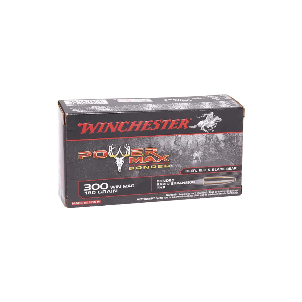 Патрон нарезной WINCHESTER калибр 300WIN Mag POWER MAX PHP 11,6 гр. 180 grn. (в пачке 20 шт.). Фото №1