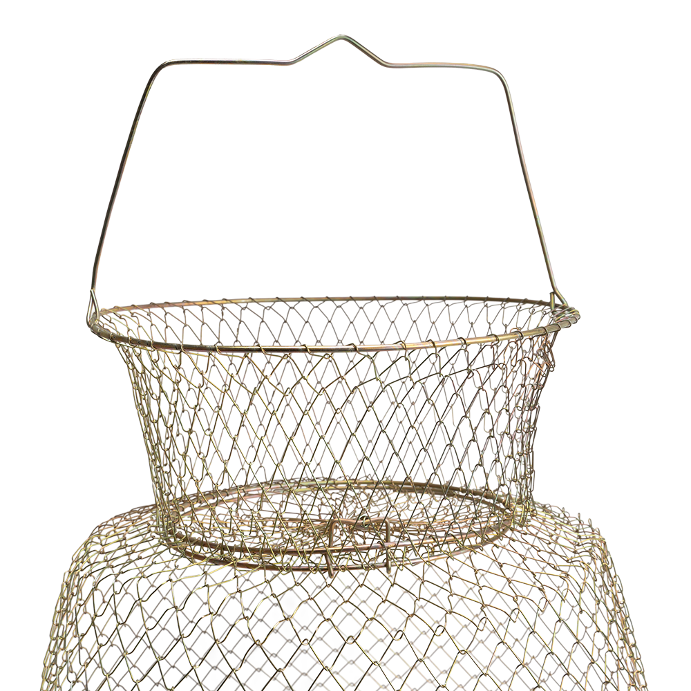 Садок рыболовный Tirana с ручкой, металлическая сетка,  d40, 40см. Фото №2