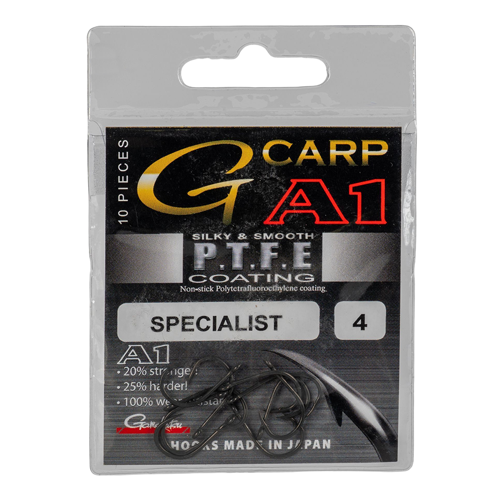 Крючок Gamakatsu Hook A1 G-CARP Specialist PTFE №04. Фото №1