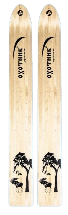 Лыжи "Охотник" 125см (дерево / пластик)  . Фото №2