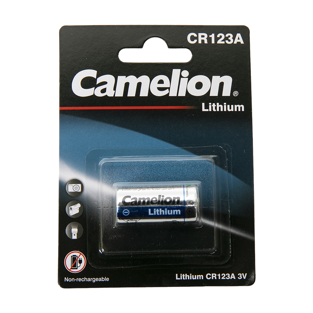 Батарейка Camelion  CR123A BL-1 (CR123A-BP1, фото,3В). Фото №1