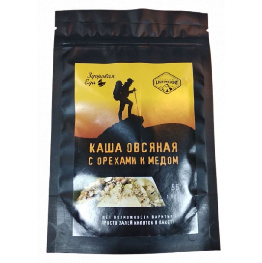 Каша "Здоровая Еда" овсяная с орехами и медом (55 г.). Фото №2