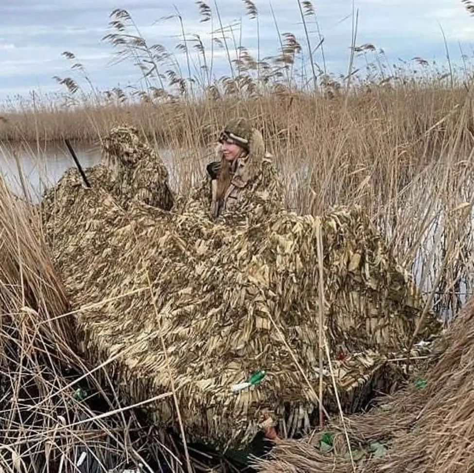 Сеть маскировочная 2,5х1,47м, цвет сухой камыш с зеленью, маскировка Дмитрия Уварова. Фото №1