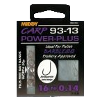 MIDDY Carp 93-13 Power-Plus 14 to 0.18 Крючок с поводком (9шт)