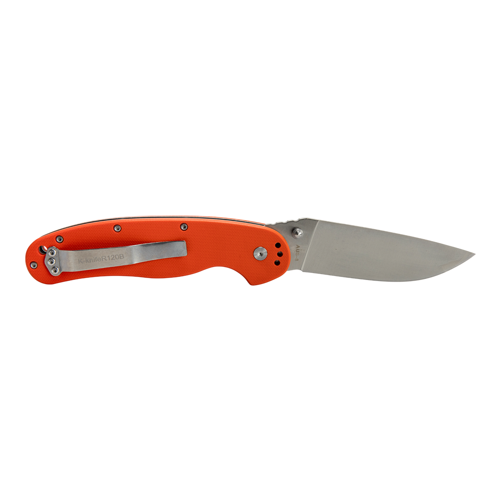 Нож складной Kranch R-120B, клинок AUS8, рукоять G10 red. Фото №4
