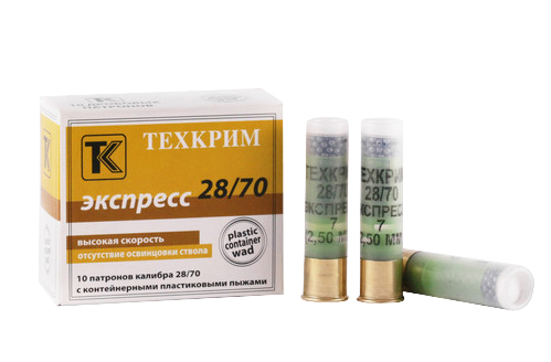 Патрон Техкрим 28/70 №1 "Экспресс" 21 - 25г (Техкрим) (10 шт.). Фото №1