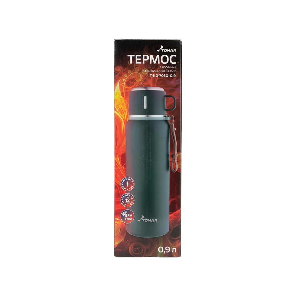 Термос 900ML хаки (пробка-ситечко, крышка-кружка, ремешок) TONAR. Фото №6 Термос 900ML хаки (пробка-ситечко, крышка-кружка, ремешок) TONAR. Фото №6