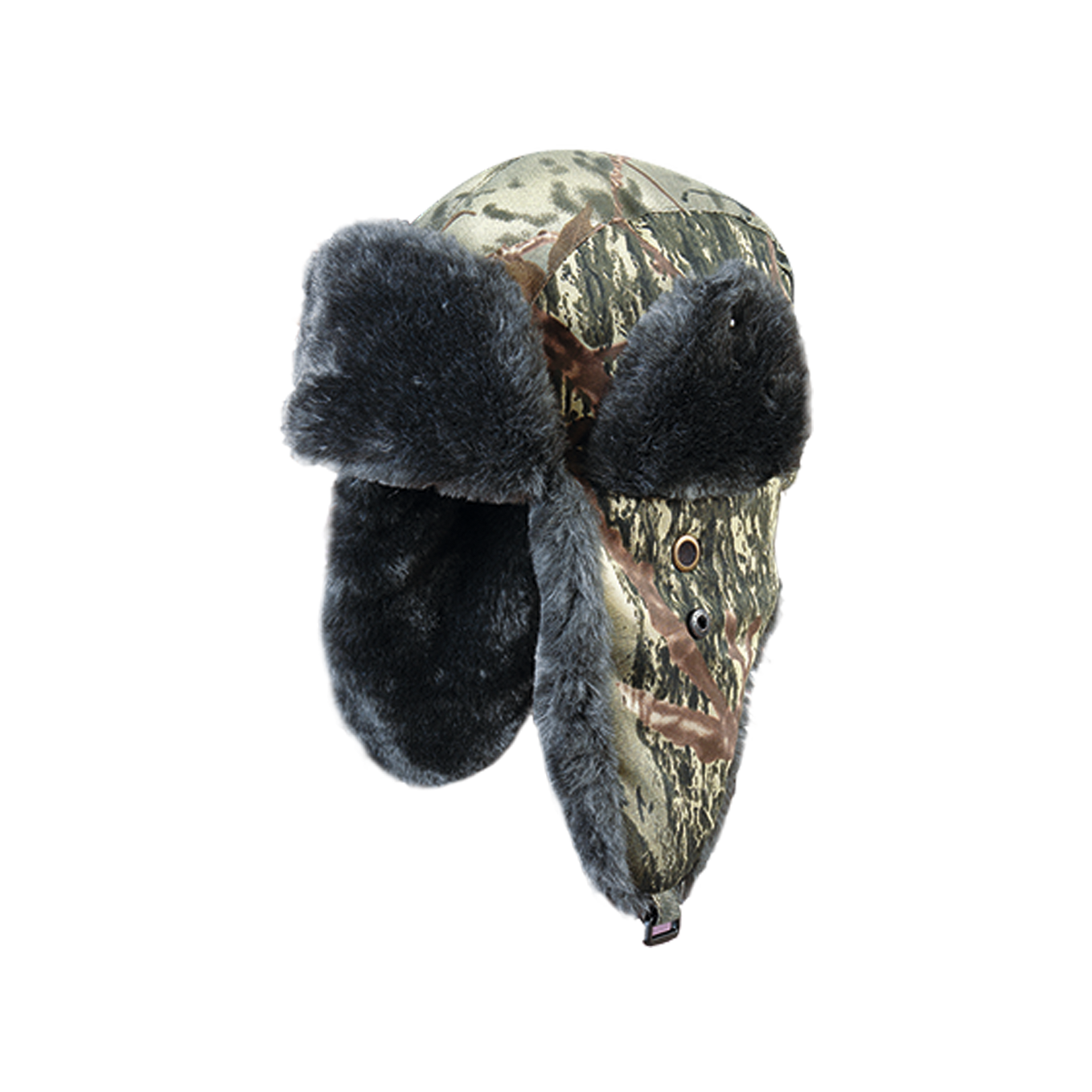 Шапка ушанка утепленная "Енисей" (смесовая ткань, зимний лес) (59-60) (Хольстер)