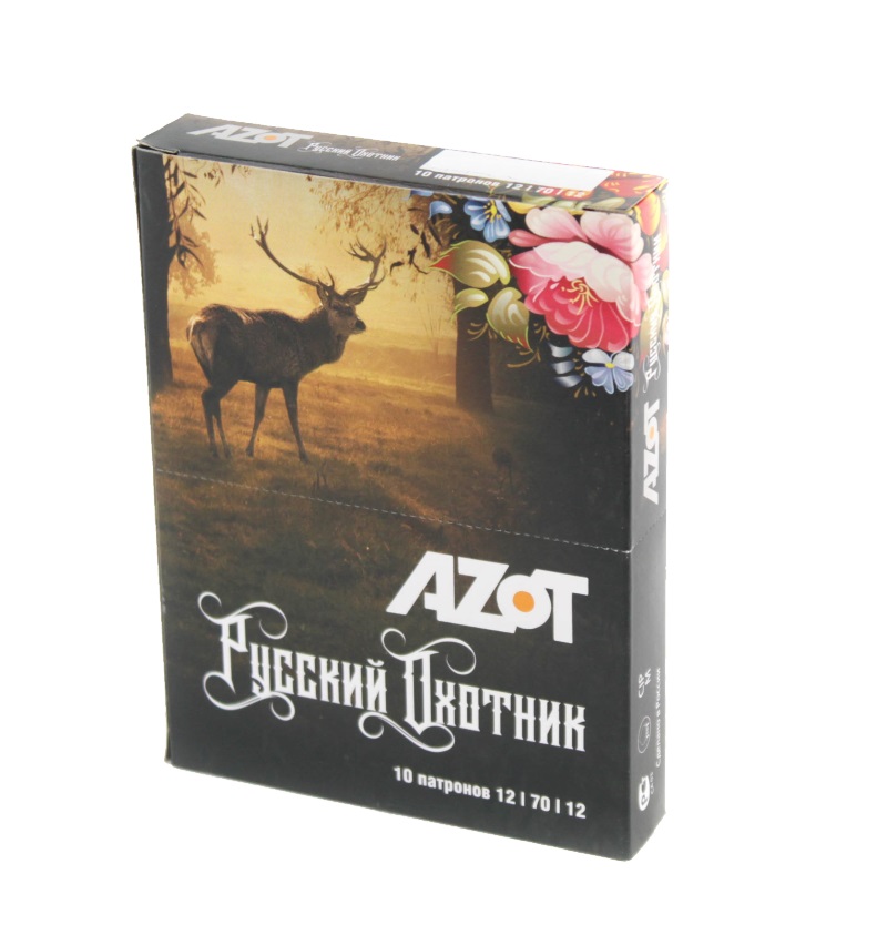 Патрон АЗОТ 12/70 охотничий Русский Охотник Картечь №8,5 32 гр. (в пачке 10шт) (в коробке 250шт). Фото №2 Патрон АЗОТ 12/70 охотничий Русский Охотник Картечь №8,5 32 гр. (в пачке 10шт) (в коробке 250шт). Фото №2