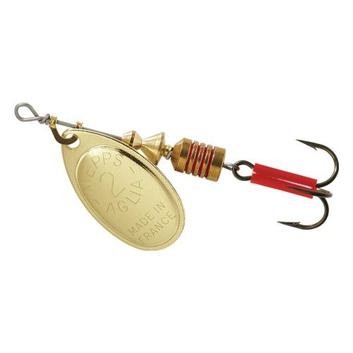 Блесна вращающаяся Mepps Aglia №2, 4,5гр, цвет (Gold) золото. Фото №1