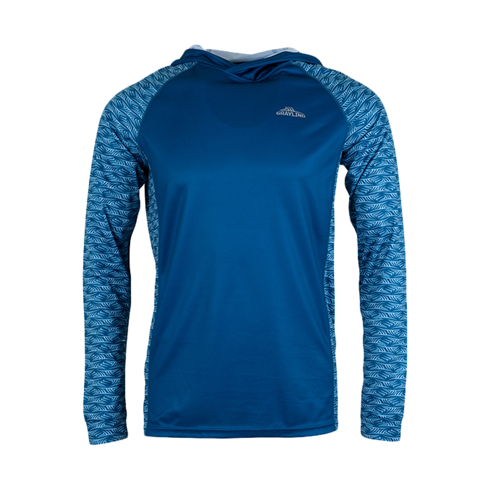 Лонгслив с капюшоном GRAYLING "Sargan" (волны) р. XXL. Фото №1