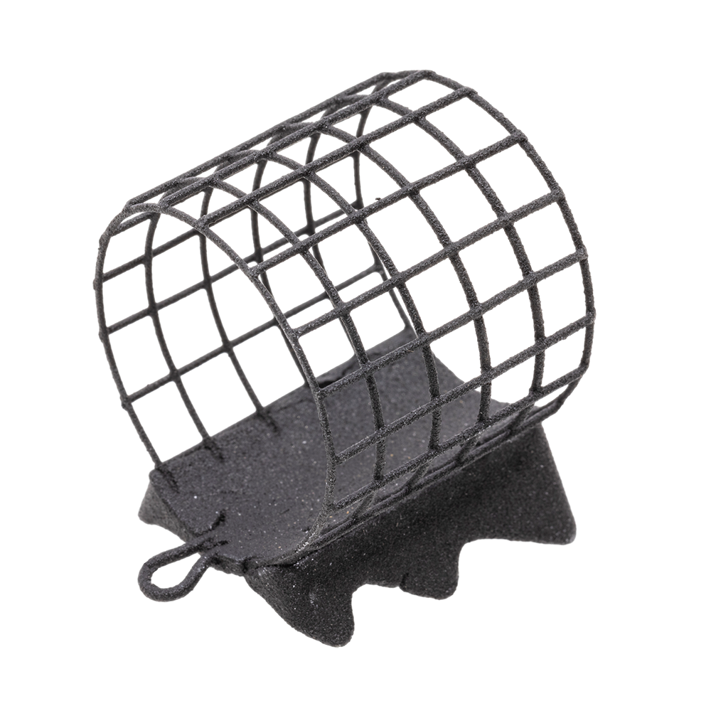 Груз-кормушка металлическая X-FEEDER ME ALLIGATOR M GRID 050 г (28 мл, цвет Matt Black, сварная сетка). Фото №1