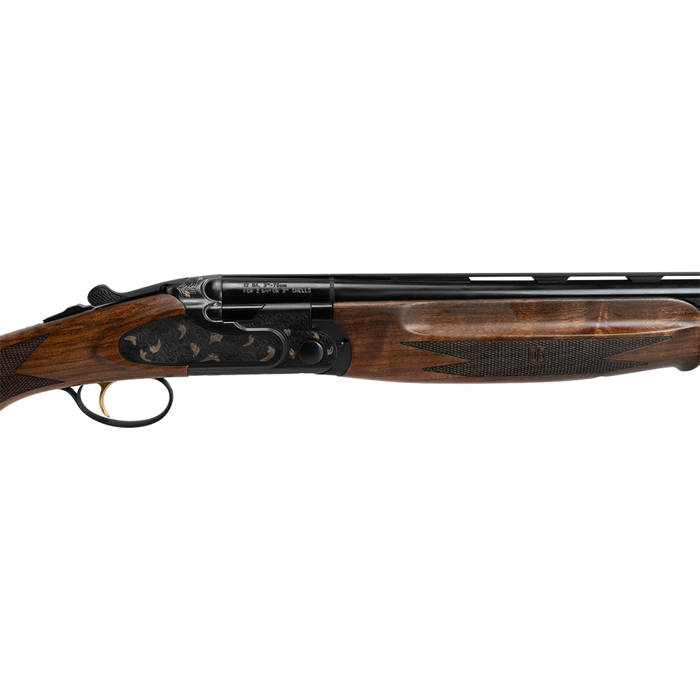 Ружье ATA SP Avangarde Black (сталь, черная колодка с цветочной гравировкой), 12/76,660мм, орех класс 2, кейс. Фото №7