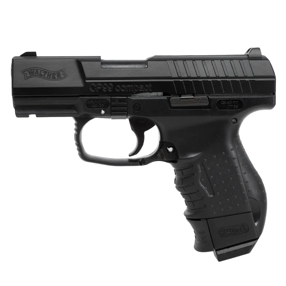 Пистолет пневматический Walther CP 99 Compact (чёрный с чёрной рукояткой). Фото №3