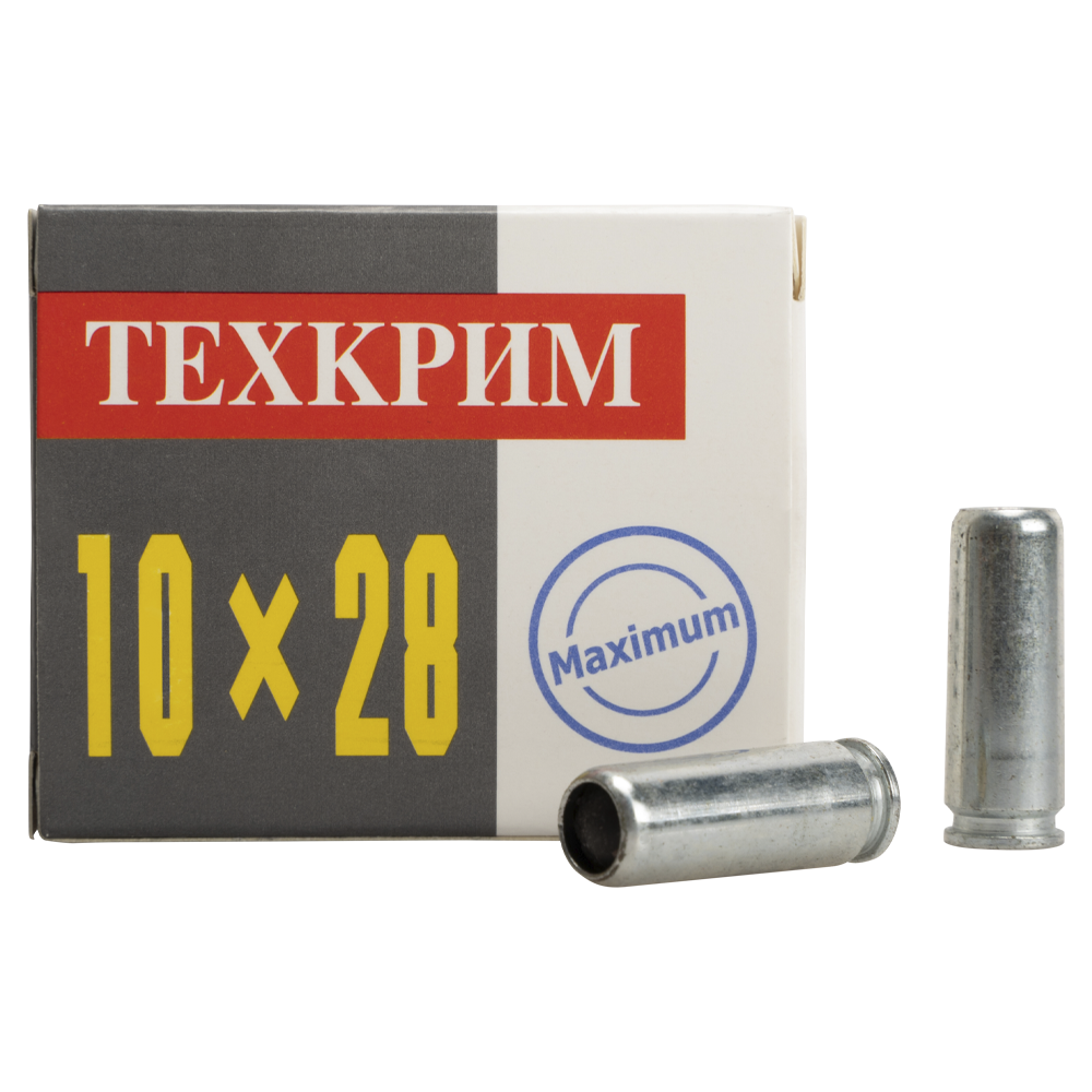 Патрон ООП Техкрим 10х28 РП 91Дж 1,4 гр (в пачке 20 шт.) (в коробке 1280 шт.). Фото №1