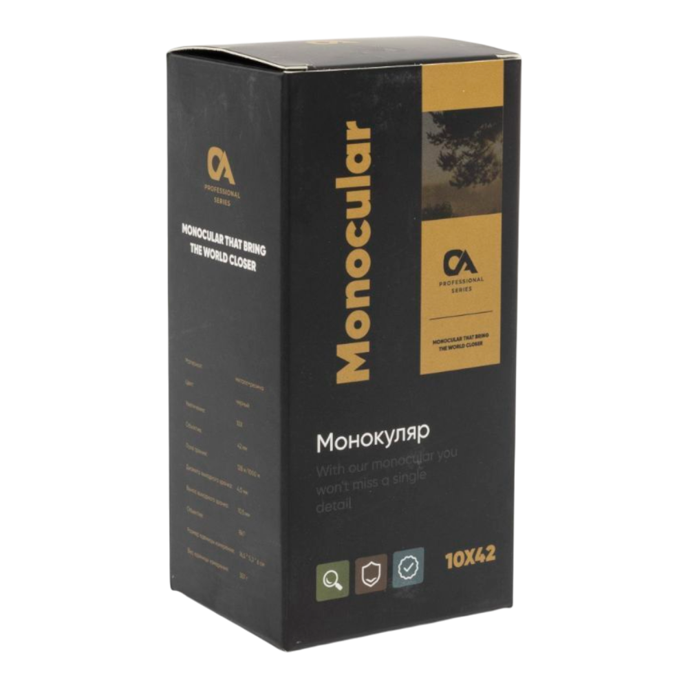 Монокуляр OA Professional 10x42 BAK-7 чёрный. Фото №5