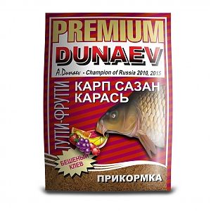 Прикормка "DUNAEV-PREMIUM" 1кг Карп-Сазан Тутти-Фрутти. Фото №1