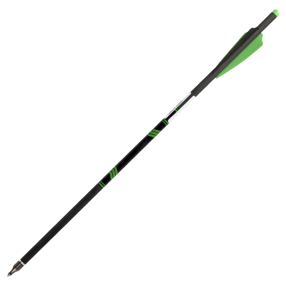 Стрела арбалетная карбоновая Centershot Toxic Carbon 16" Half Moon Nock. Фото №4