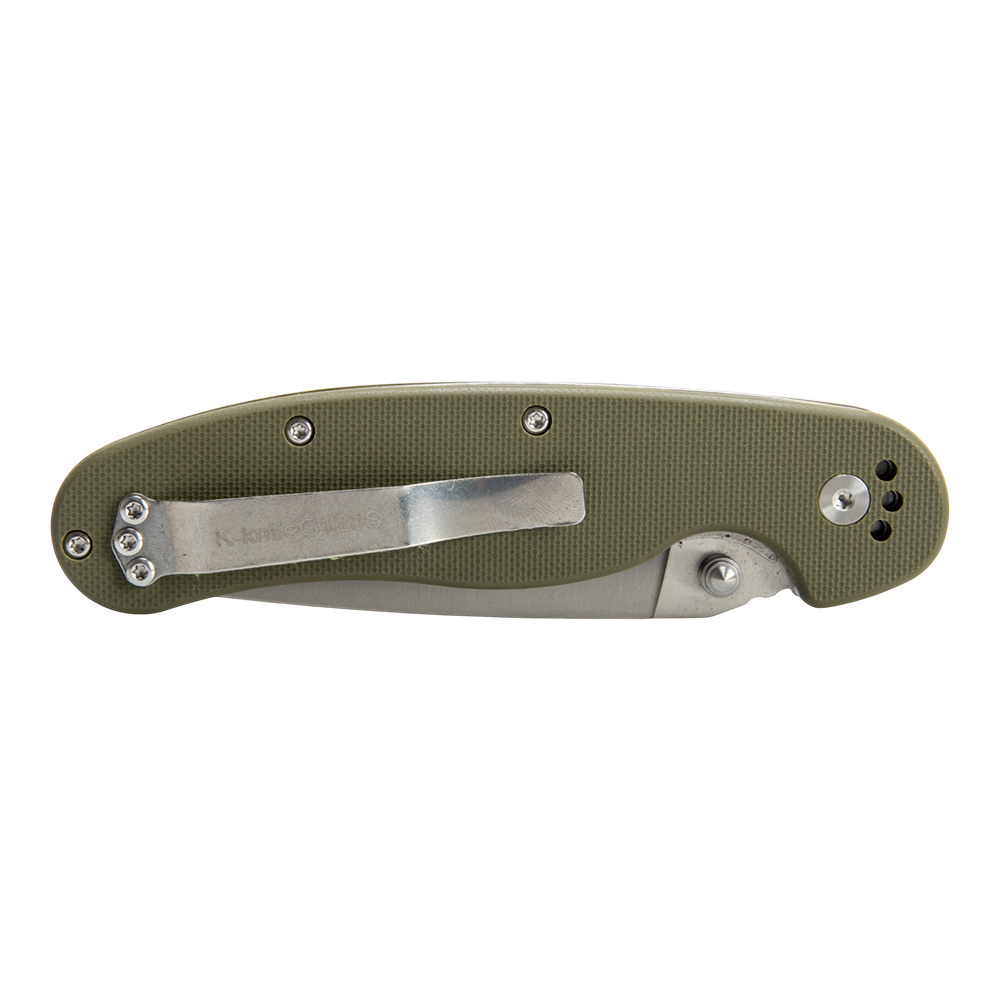 Нож складной Kranch G-120S, клинок AUS8, рукоять G10 green. Фото №3