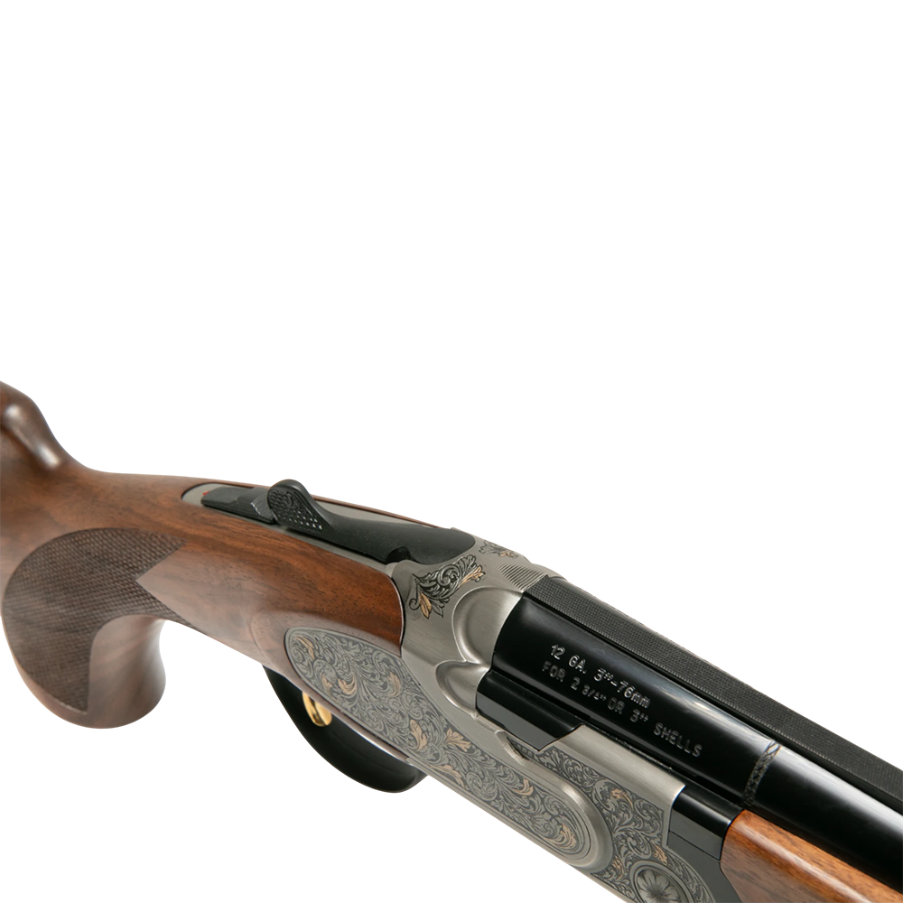 Ружье ATA SP Avangarde White (сталь, светлая колодка с цветоч.гравир), 12/76,660мм,орех класс 2,кейс. Фото №7