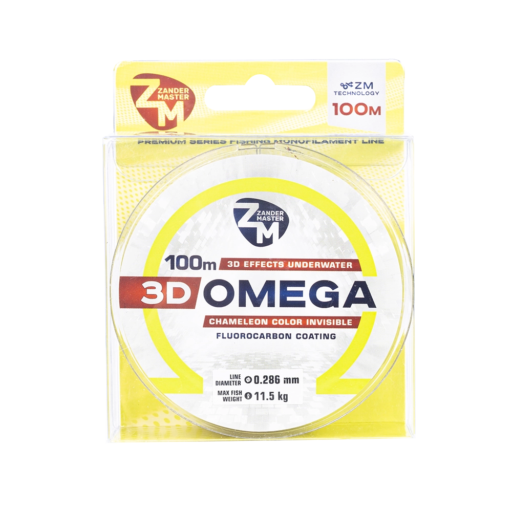 Леска монофильная ZM 3D OMEGA 0.286 100m. Фото №1