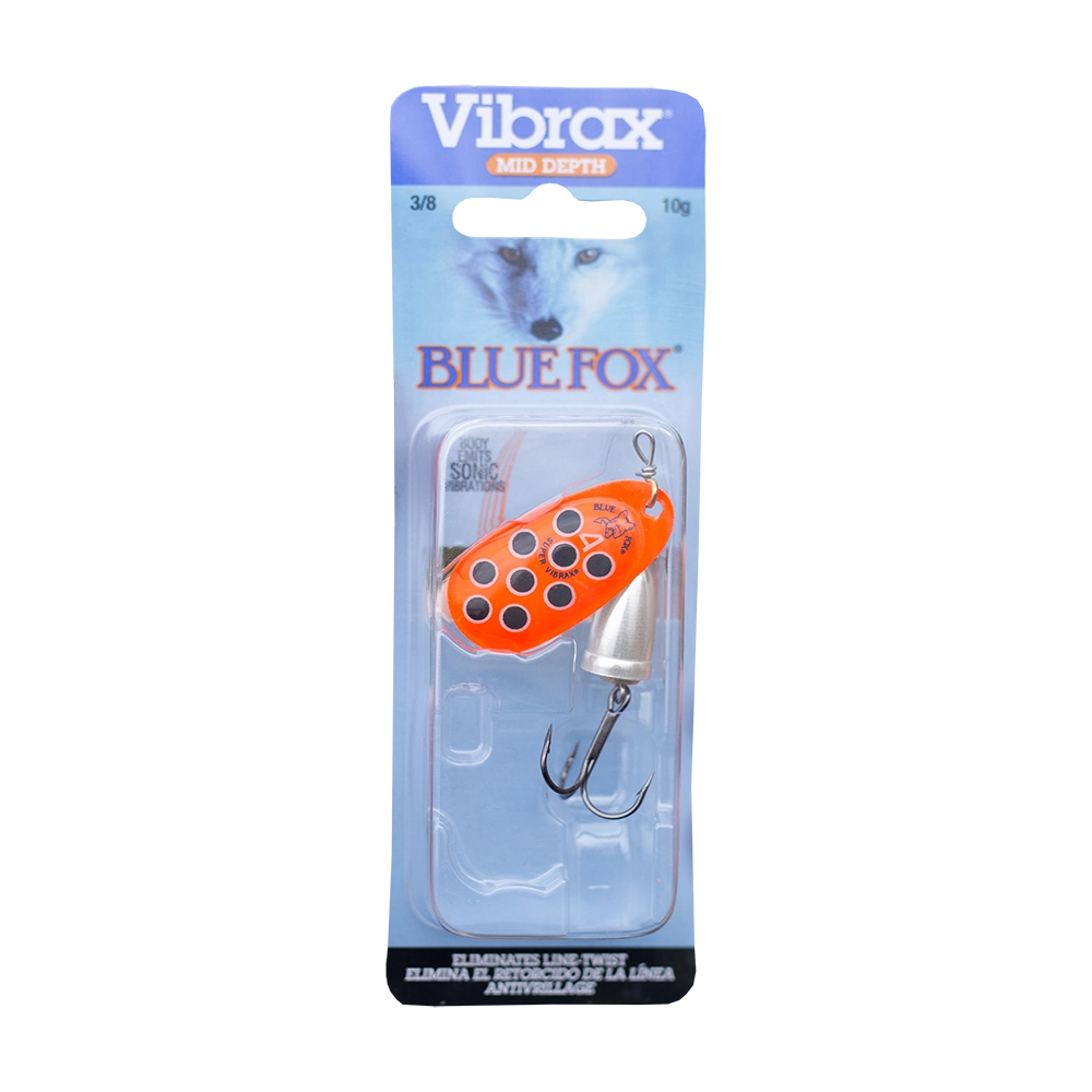 Блесна вращающаяся Blue Fox Vibrax Hot Pepper №4, 10гр, цвет (RBS) красный/черный. Фото №1