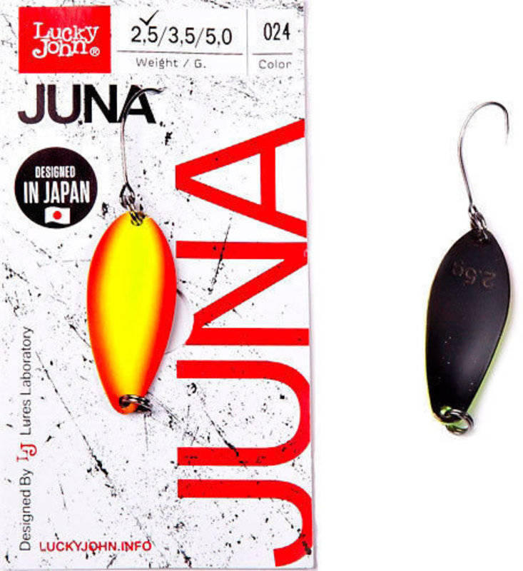 Блесна колеблющаяся Lucky John Juna 30мм, 2,5гр, цвет (024). Фото №1