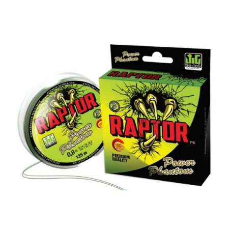 Шнур Power Phantom Raptor PE, 135м, зеленый fluo #1,2, 0,18мм, 12,3кг. Фото №2