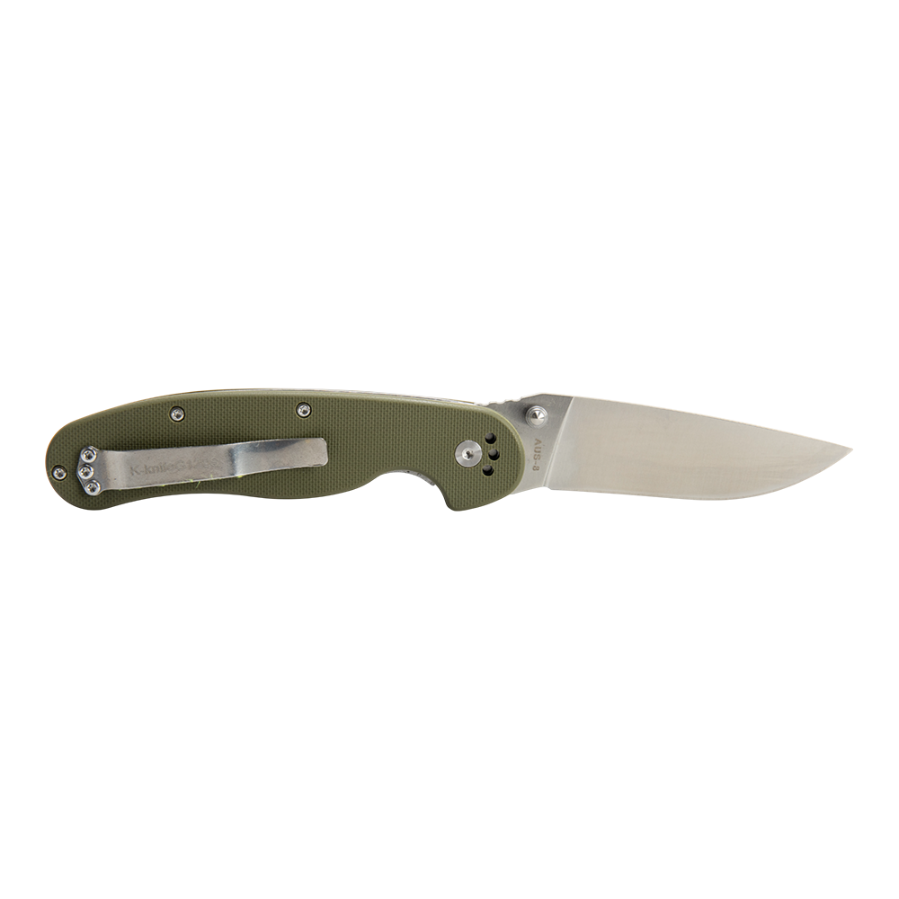 Нож складной Kranch G-120S, клинок AUS8, рукоять G10 green. Фото №4