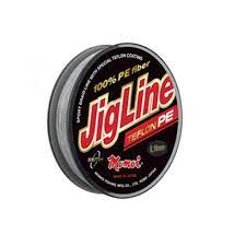 Плетеный шнур Momoi 4-х прядный JigLine Teflon 0,16мм/100м, 12.0кг серый. Фото №1