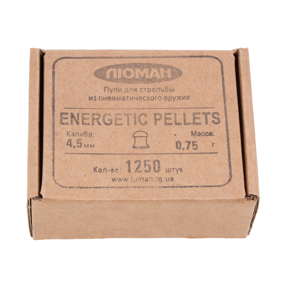 Пуля пневматическая "Energetic pellets", 0,75 г. 4,5 мм. (1250 шт.) (16 в упаковке). Фото №1