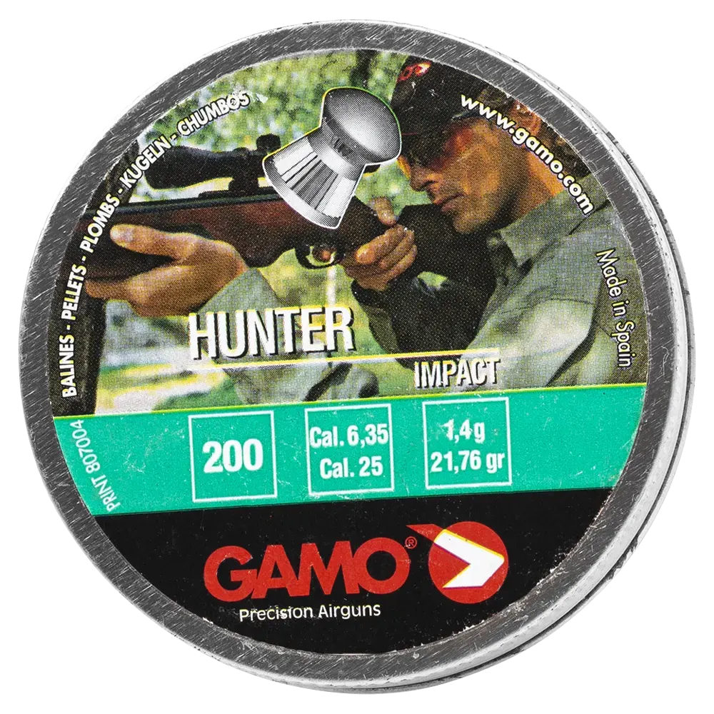 Пуля пневматическая "Gamo Hunter", калибр 6,35 мм. (200 шт.) ( в коробке 40 банок). Фото №3