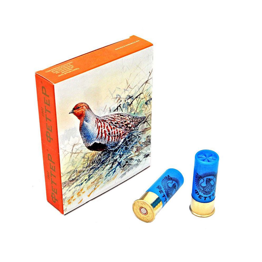 Патрон ФЕТТЕР ТЕМАТИЧЕСКИЙ (Куропатка) 12/70 дробь №6 30гр. (в коробке 10 шт). Фото №1 Патрон ФЕТТЕР ТЕМАТИЧЕСКИЙ (Куропатка) 12/70 дробь №6 30гр. (в коробке 10 шт). Фото №1