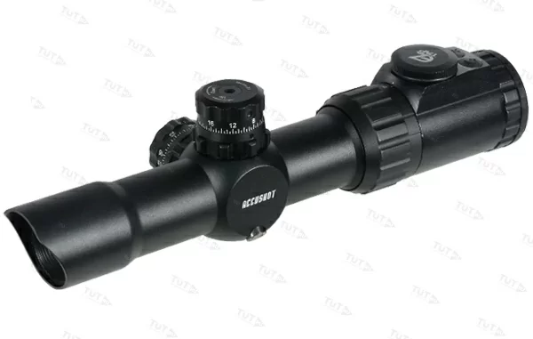 Прицел оптический LEAPERS Accushot Tactical 1-4.5X28, 30мм, грав.Circle Dot,, подсв.IE36, кольца. Фото №2