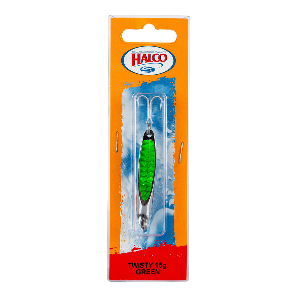 Блесна колеблющаяся Halco TWISTY, 15г, Green. Фото №1