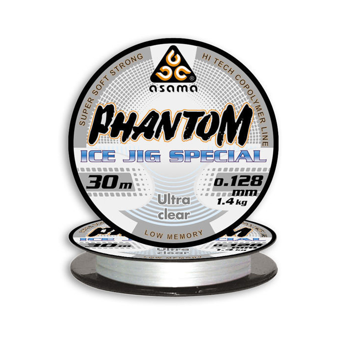 Леска Asama Phantom ice Jig Ultra Clear 30м. Фото №1