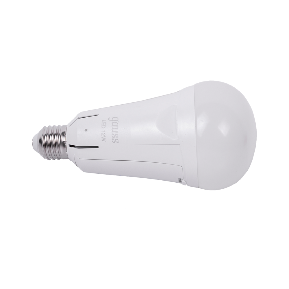 Лампа Gauss A80 12W 900lm 4100K Е27 авар. с Li-Ion аккумулятором LED 1/5/50. Фото №2