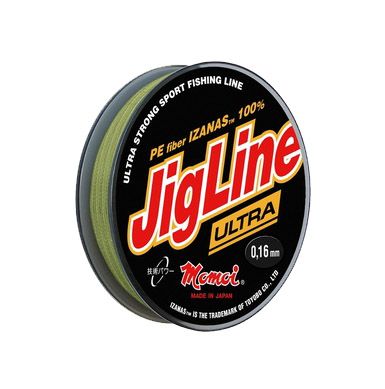 Плетеный шнур Momoi 4-х прядный JigLine Light 0.06мм/100м 4,5кг хаки. Фото №2 Плетеный шнур Momoi 4-х прядный JigLine Light 0.06мм/100м 4,5кг хаки. Фото №2