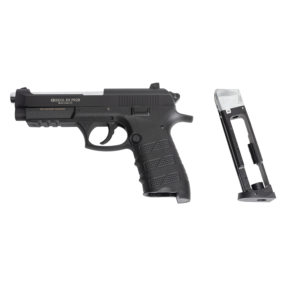 Пистолет пневматический EKOL ES P92 B Black, (металл) (Blowback) калибр 4,5 мм, 3 Дж. Фото №5