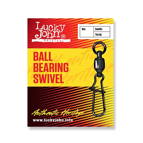 Вертлюги с застежкой и с подшипником Lucky John BALL BREARING AND FASTLOCK 003 3шт. Фото №2